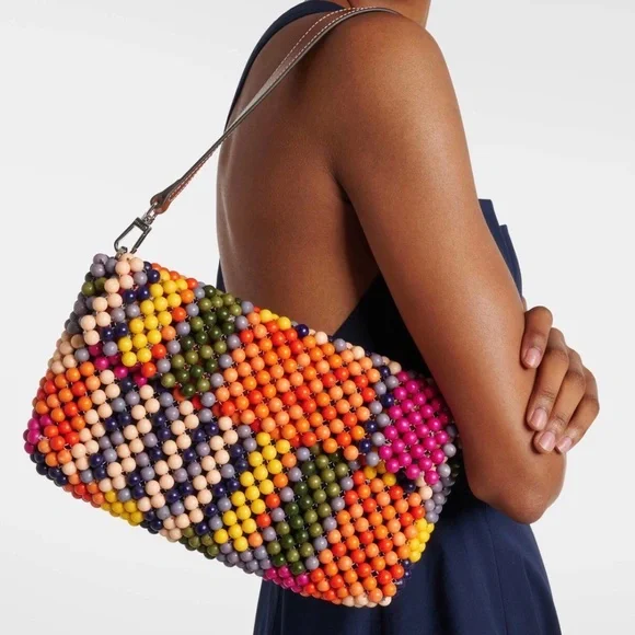 STAUD Multicolor Beaded Shoulder Bag - Picture 2 of 8